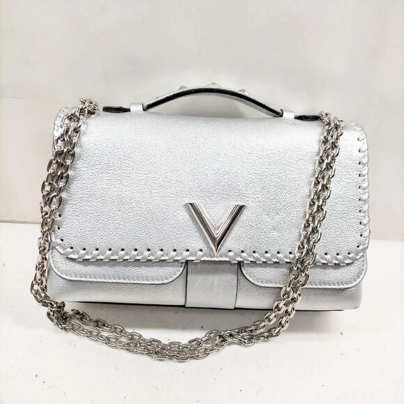 Louis Vuitton Silver Leather Shoulder Bag mon-1063-090425 - Picture 1 of 16